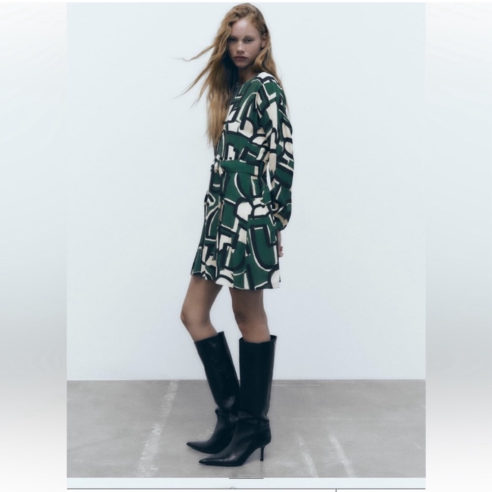 Zara printed short dress